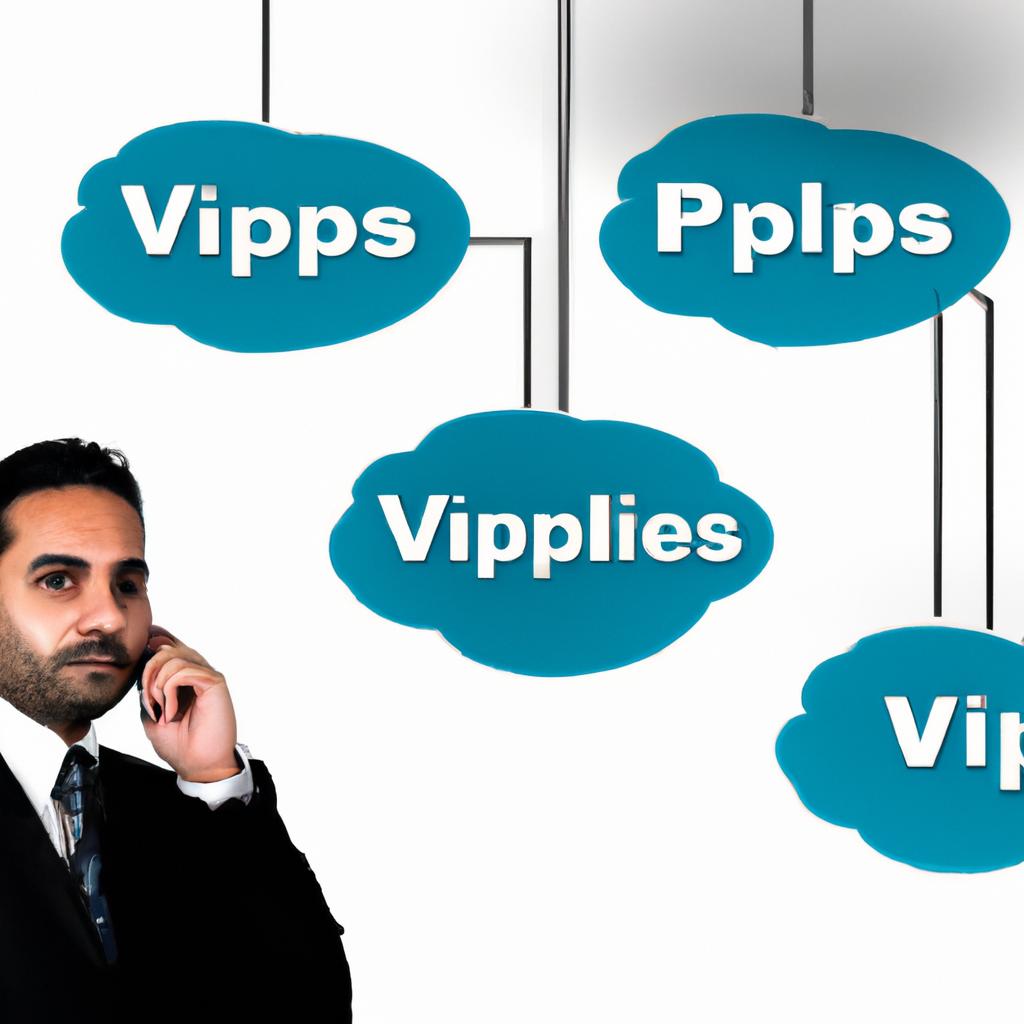 A businessman meticulously evaluating and comparing various VoIP providers to make an informed decision for his business.