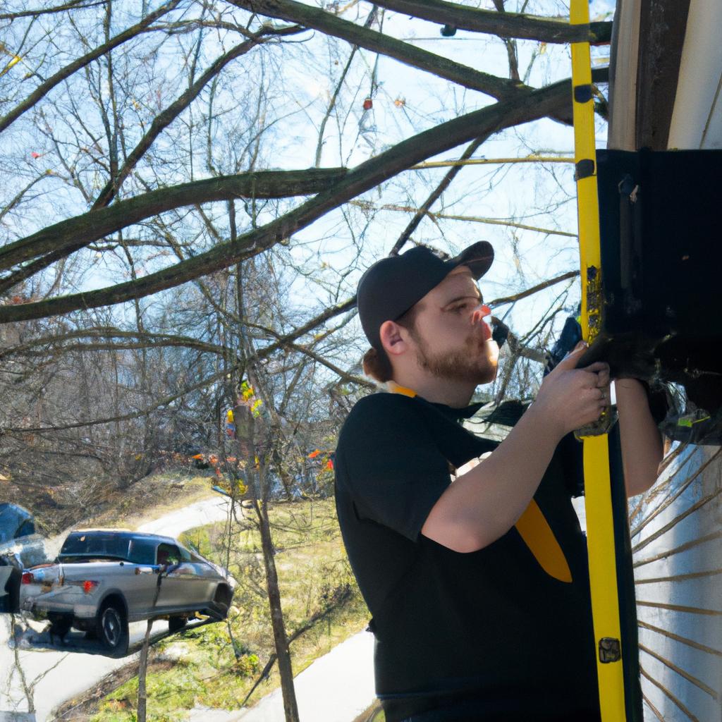 A skilled technician setting up high-speed internet for a resident in Charleston, WV, ensuring uninterrupted connectivity.