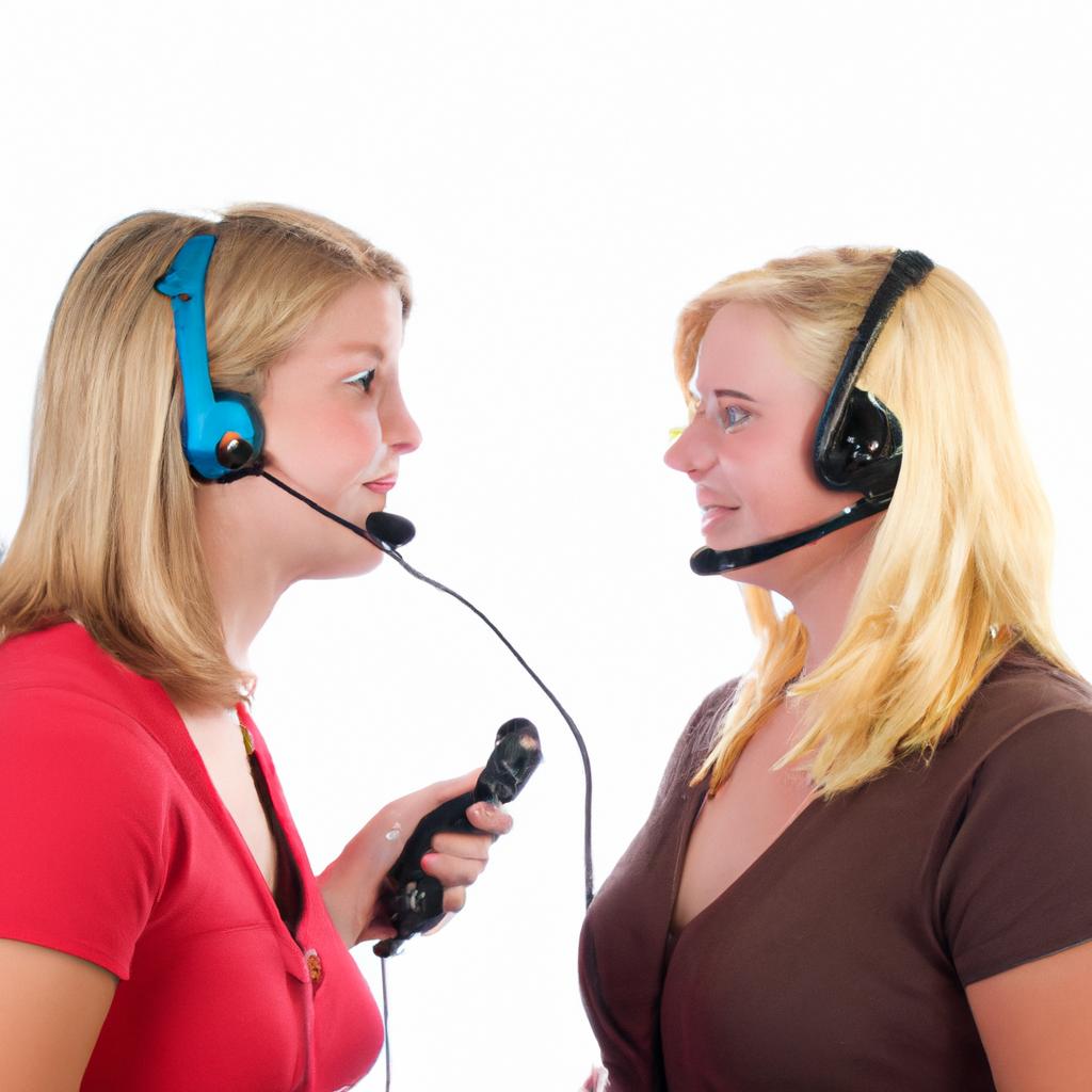 A friendly customer service representative helping a customer select the right internet and TV provider