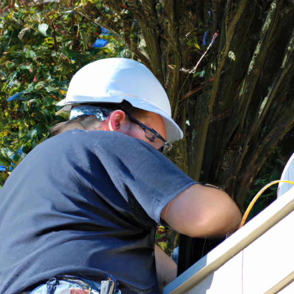 A skilled technician ensuring seamless installation of high-speed internet in Hagerstown, MD.