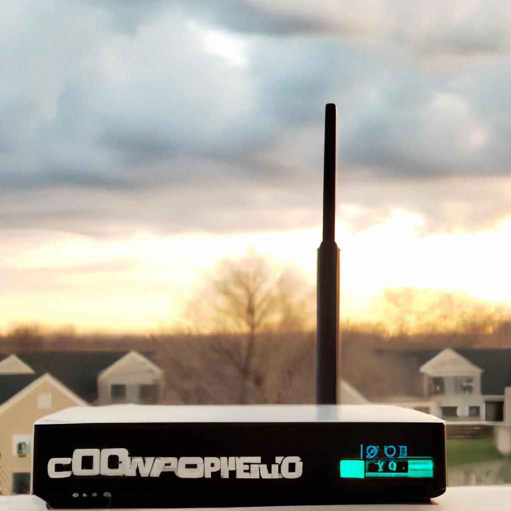 The Columbia, MO skyline with reliable internet connectivity.