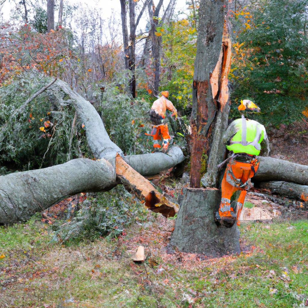 Efficient tree removal by expert technicians in Danbury, CT.